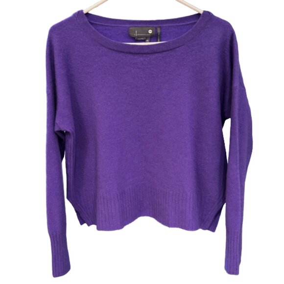 Anthropologie Purple Cashmere Sweater Women’s S Long Sleeve Crew Neck - Picture 1 of 12